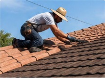 Roof repair work on an Arizona home